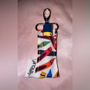 Lip Balm Holder / Colorful Crayons Lip Balm Holder with Clip NWOT